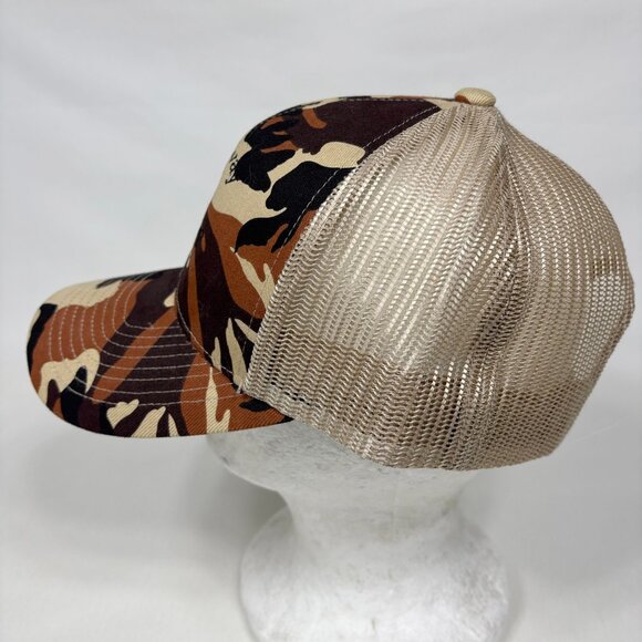 Simms Fishing Camo Snapback Trucker Cap Hat Fly Away Fly Shop Sitka Alaska NEW - Picture 3 of 8